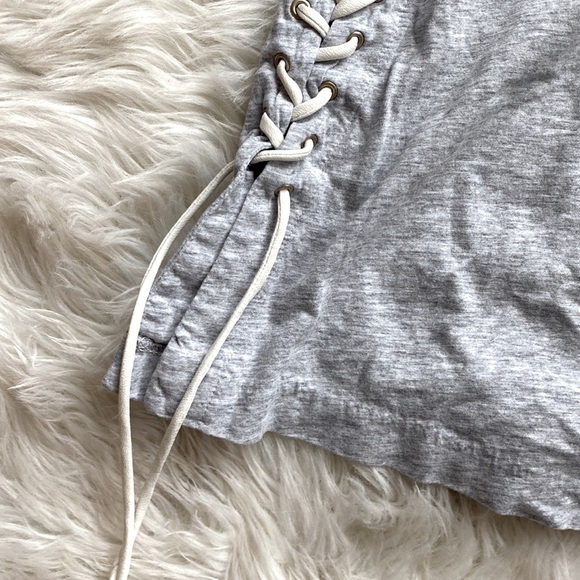 J Crew Side Tie Lace Up Cotton Tee - Picture 8 of 12